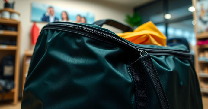 Sacola de nylon com zíper é a solução ideal para organização e praticidade no dia a dia