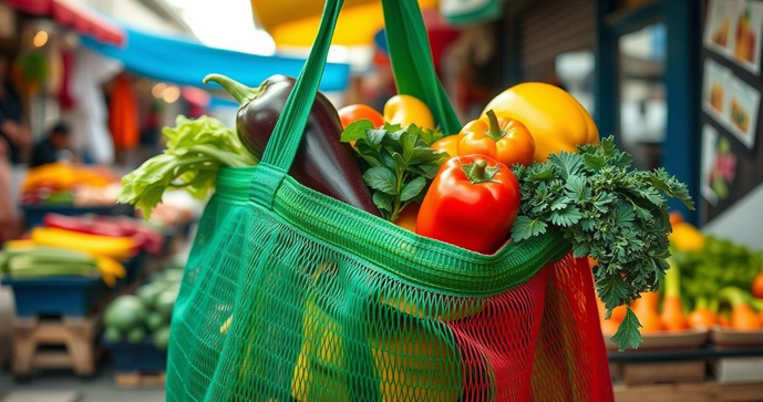 Sacola de nylon de feira é a solução sustentável para suas compras diárias